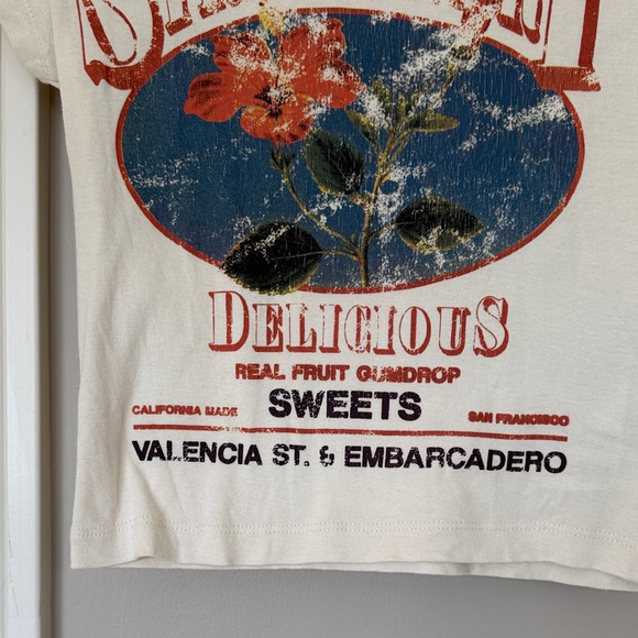 Urban Outfitters Cream Strawberry Graphic Tee - Picture 3 of 7